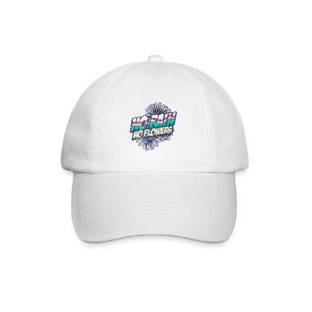 No rain, no flowers - Baseball Cap - white/white - Front