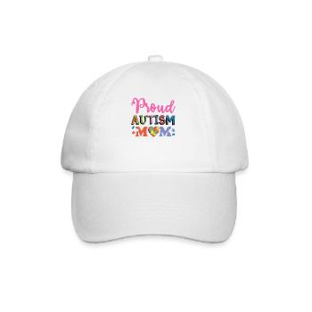 Autismus Mum Mama Autist Puzzel Geschenk - Baseballkappe - Weiß/Weiß - Vorne