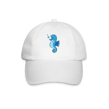 Seepferdchen-Liebhaber Seepferdchen-Liebhaber - Baseballkappe - Weiß/Weiß - Vorne