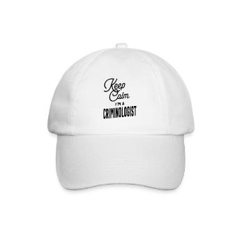 Gardez le cadeau de titre de poste de criminologue calme - Casquette classique - blanc/blanc - Devant