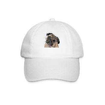 tshirt idée cadeau mignon chiot carlin carlin - Casquette classique - blanc/blanc - Devant