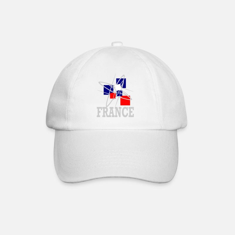 France, bleu blanc rouge, design - Casquette classique - blanc/blanc