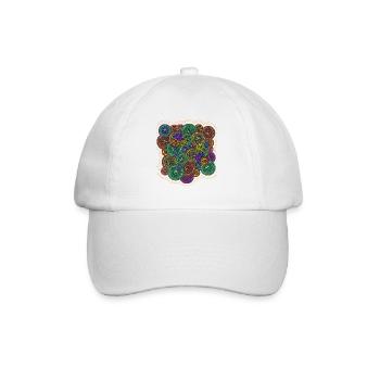 Aboriginal Art Pattern - Baseball Cap - white/white - Front