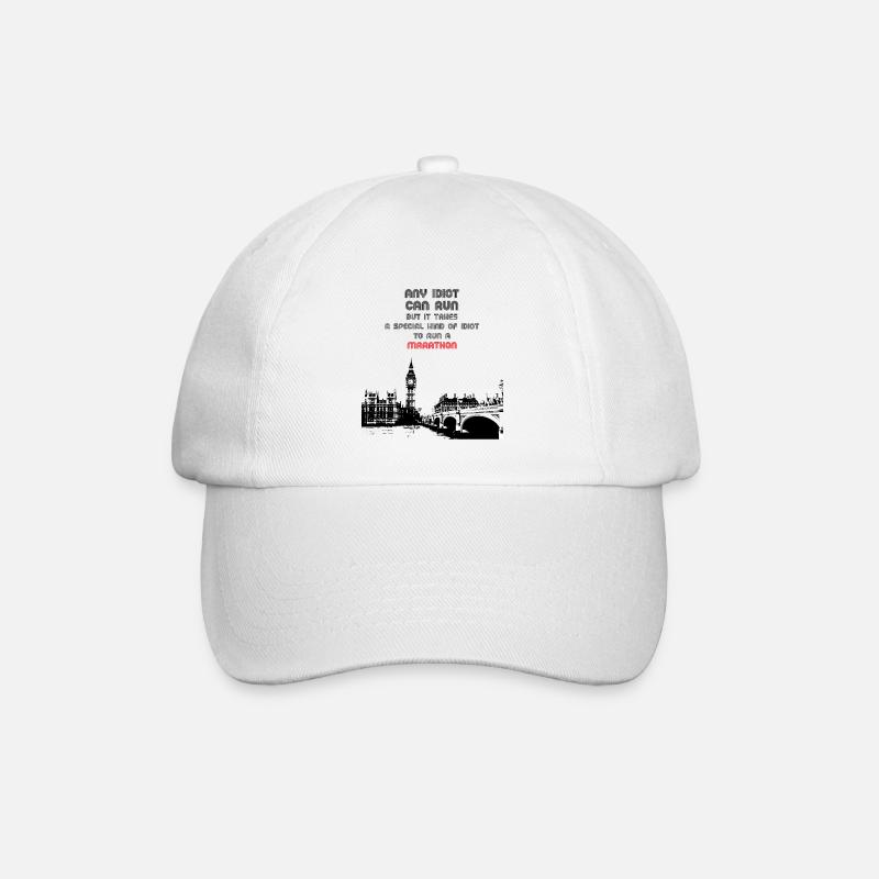 Runners, Running London Marathon - Baseball Cap - white/white