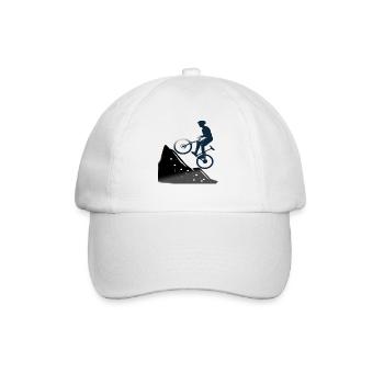 Mountain Biking Mountain Biking Mountain Biker Bike - Baseball Cap - white/white - Front