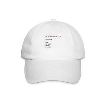 Computerprogrammierer Codierer Software Engineers Geschenk - Baseballkappe - Weiß/Weiß - Vorne