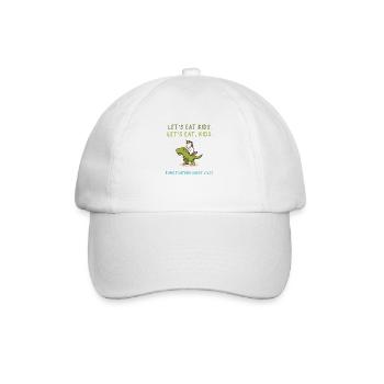 Funny Let's Eat Kids Punctuation Saves Lives - Baseball Cap - white/white - Front