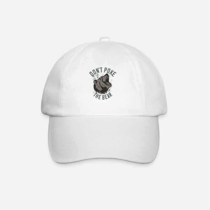 Don't irritate the bear - Baseball Cap - white/white