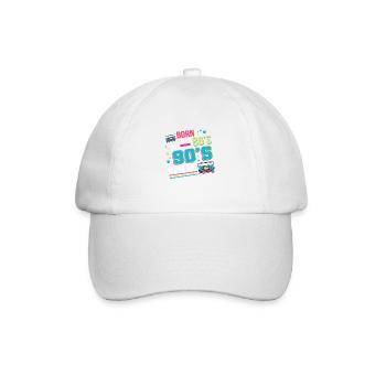 Born in the 80s hipster gift - Baseball Cap - white/white - Front