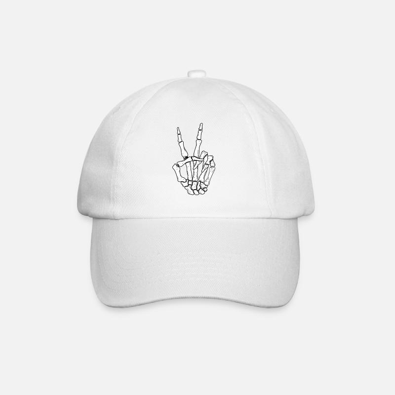 Skeleton hand Viktory - Baseball Cap - white/white