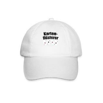 Kartenflüsterer Ass Spielkarten Karten Geschenk - Baseballkappe - Weiß/Weiß - Vorne