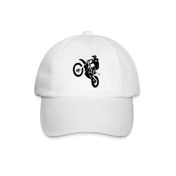 Motorbike Motorsport Biker Motocross Racing - Baseball Cap - white/white - Front