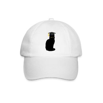 Bachelor Master Studium Abschluss Lustige Katze - Baseballkappe - Weiß/Weiß - Vorne