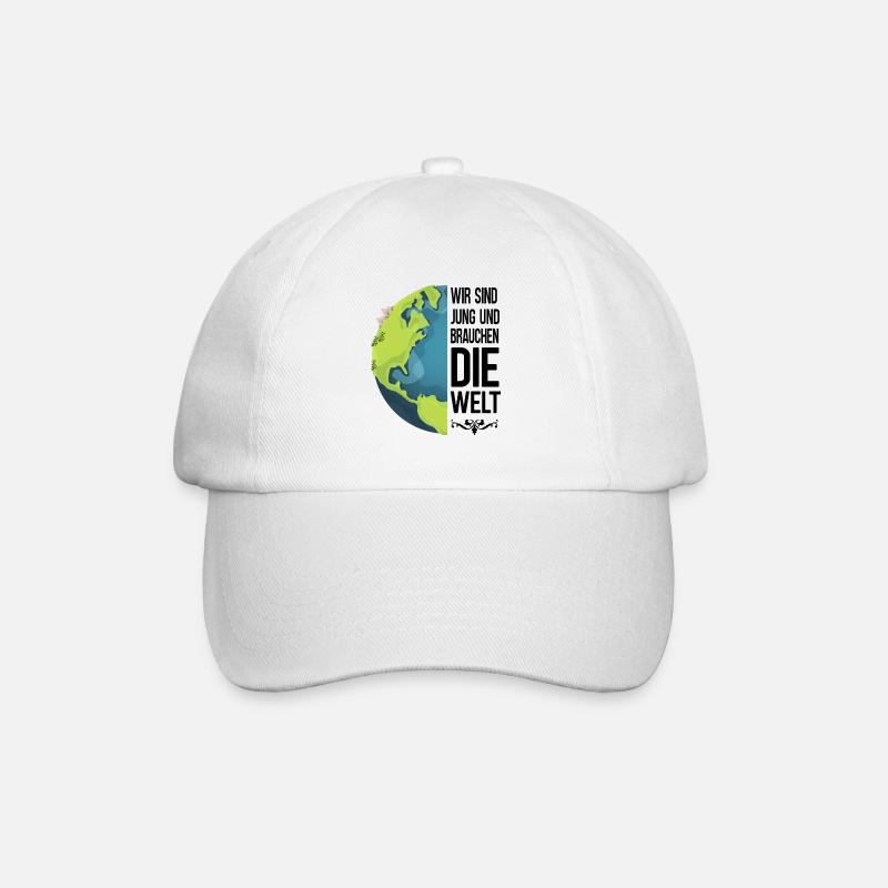 Klima. Wir sind jung und brauchen die Welt - Baseballkappe - Weiß/Weiß