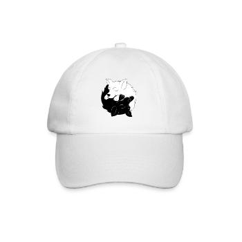 Ying & Yang Dogs Asia Love Meditation Gift - Baseball Cap - white/white - Front