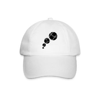 Boules Petanque Boccia Boules - Baseball Cap - white/white - Front