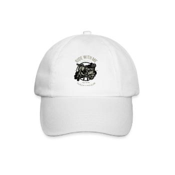 Scooters, ride with me - Awesome scooter rider Gif - Baseball Cap - white/white - Front