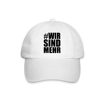 WIR SIND MEHR - Baseballkappe - Weiß/Weiß - Vorne