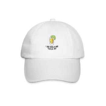 Ich Mag Tequila einfach, Ok? - Baseballkappe - Weiß/Weiß - Vorne