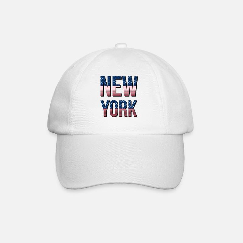 new York - Baseball Cap - white/white