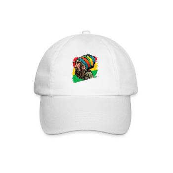 Rastafarian Rastaman Dreadlocks Reggae Gift - Baseball Cap - white/white - Front