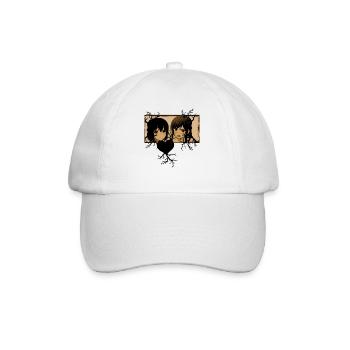 manga kiss old grunge nerdy love print japan egirl - Baseball Cap - white/white - Front
