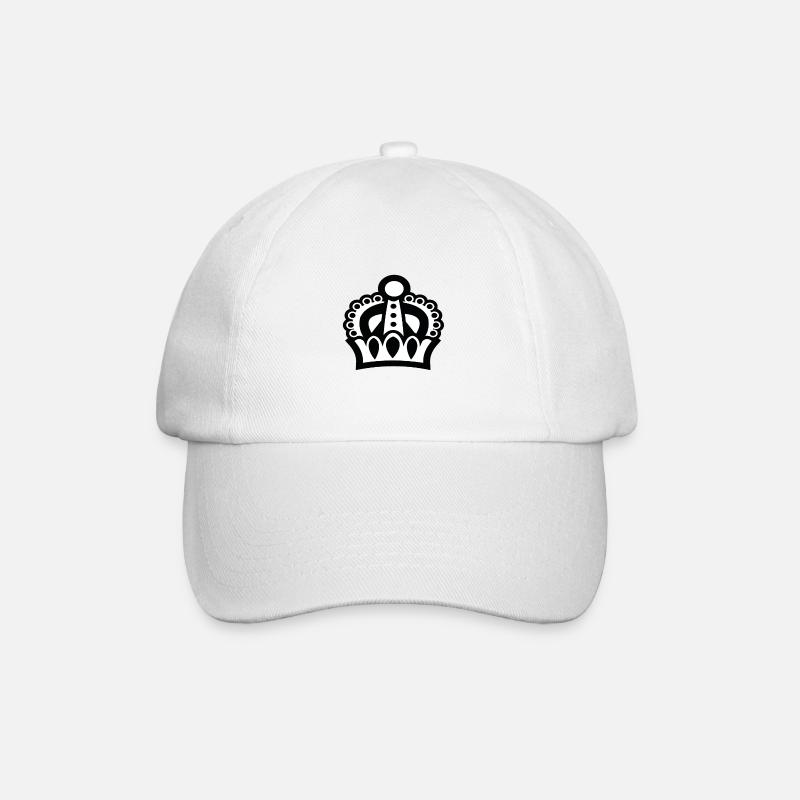Krone Crown - Baseballkappe - Weiß/Weiß