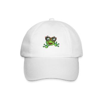 Geek Frog - Baseball Cap - white/white - Front