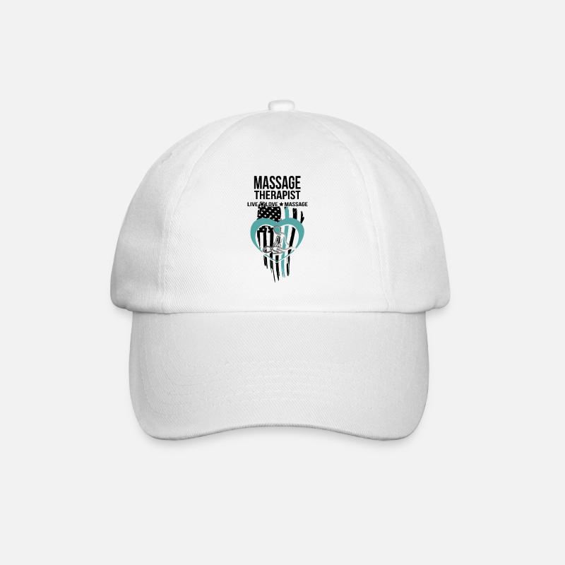 Massage Therapist Gift Live Love Massage Massage - Baseball Cap - white/white