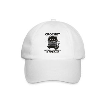 Crochet parce que le meurtre est mauvais - Casquette classique - blanc/blanc - Devant