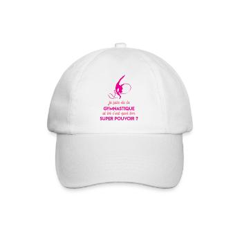 Je fais de la gymnastique et toi ton super pouvoir - Casquette classique - blanc/blanc - Devant