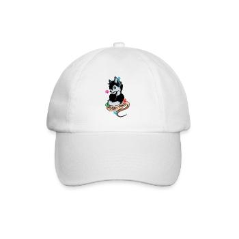 Furry Trash Dog Owner Gift - Baseball Cap - white/white - Front