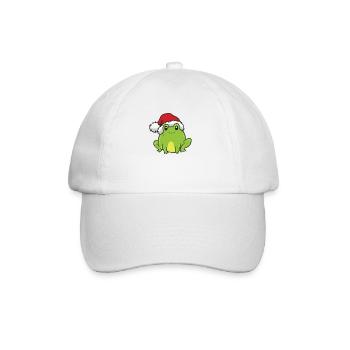 Cute Frog With Santa Hat Funny Frogs Lover - Baseball Cap - white/white - Front