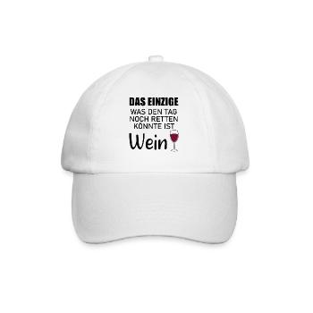 Wein Liebhaber Lustiger Wein Spruch Geschenk - Baseballkappe - Weiß/Weiß - Vorne