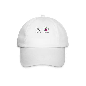 Moi avant et après la gymnastique humour licorne - Casquette classique - blanc/blanc - Devant