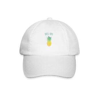 dies das Ananas - Baseballkappe - Weiß/Weiß - Vorne
