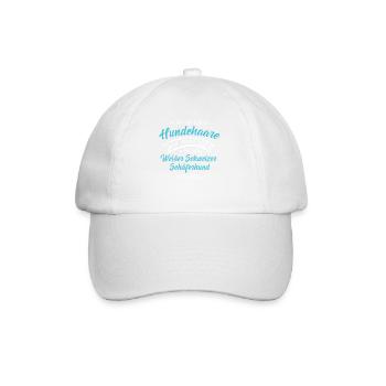 Weißer Schweizer Schäferhund Design Glitzer Damen - Baseballkappe - Weiß/Weiß - Vorne