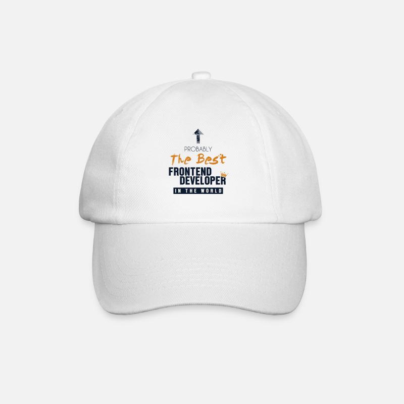 Best Frontend Developer World Developer Coder - Baseballkappe - Weiß/Weiß