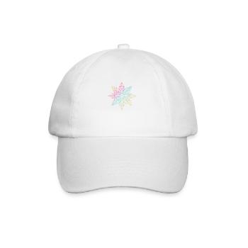 Schneeflocke Schnee Flocke Weihnachten Winter LGBT - Baseballkappe - Weiß/Weiß - Vorne