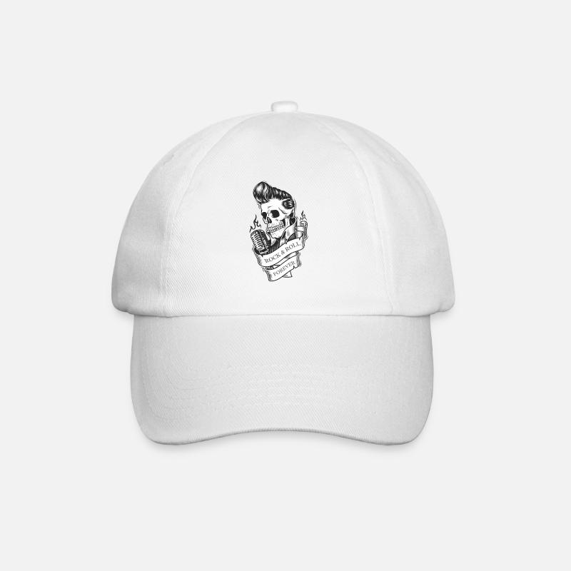Rock and roll - Baseball Cap - white/white