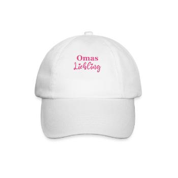 Omas Liebling Enkelin Enkelkind Mädchen Geschenk - Baseballkappe - Weiß/Weiß - Vorne