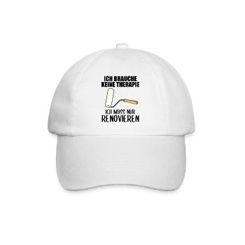 Renovieren Renovierung Lustiger Spruch Geschenk - Baseballkappe - Weiß/Weiß - Vorne