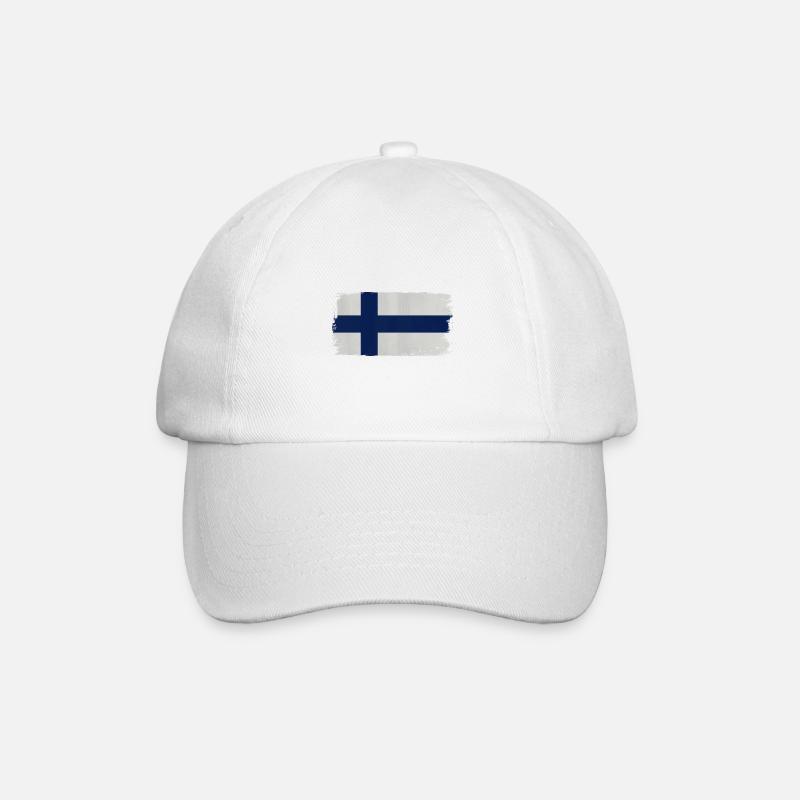 Finnish Flag Acrylic Look - Baseball Cap - white/white