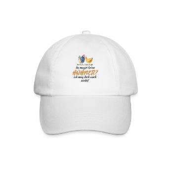 Humorvoller Huhn Spruch für Hühnerhalter Geschenk - Baseballkappe - Weiß/Weiß - Vorne