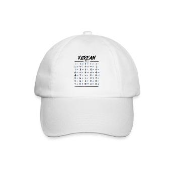 Apprenez les caractères du Hangul coréen - Casquette classique - blanc/blanc - Devant