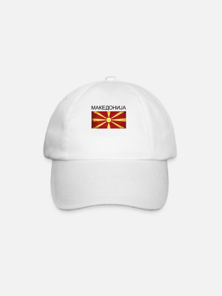 Macedonia Macedonia Flag Gift Makedonija - Baseball Cap - white/white