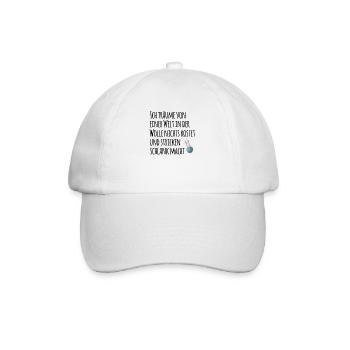 Schöner Wolle Spruch für Mütter Geschenk - Baseballkappe - Weiß/Weiß - Vorne