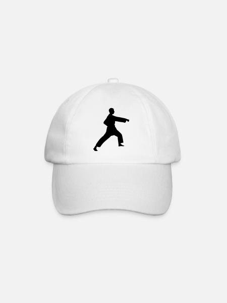 Punch karate or teakwondo punch - Baseball Cap - white/white