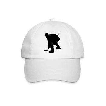 Logo de l’image de l’ombre de hockey sur glace pour le fan club - Casquette classique - blanc/blanc - Devant