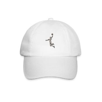 Style popart abstrait de joueur de basket- de basket- - Casquette classique - blanc/blanc - Devant